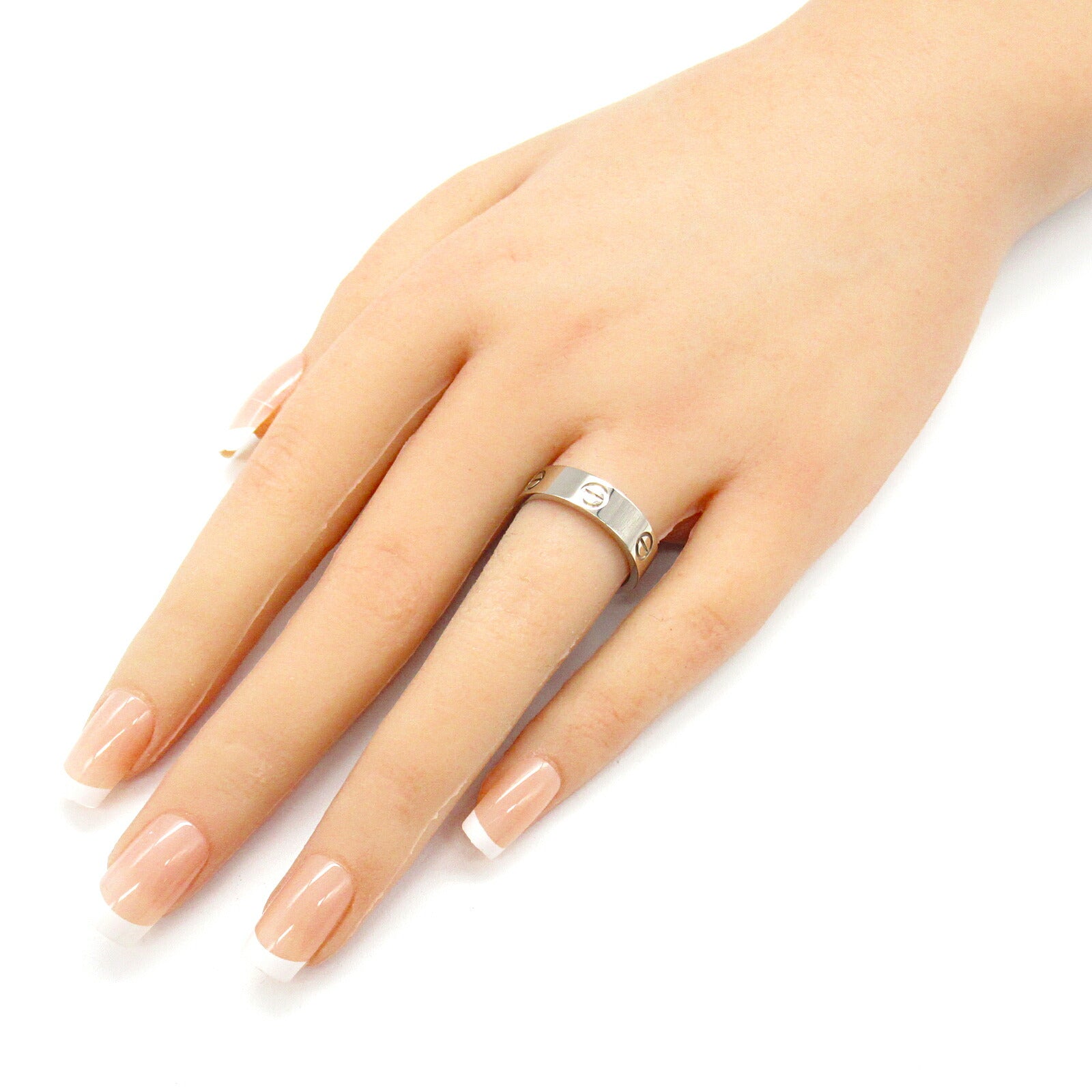 Cartier Love Ring K18WG White Gold Jewelry