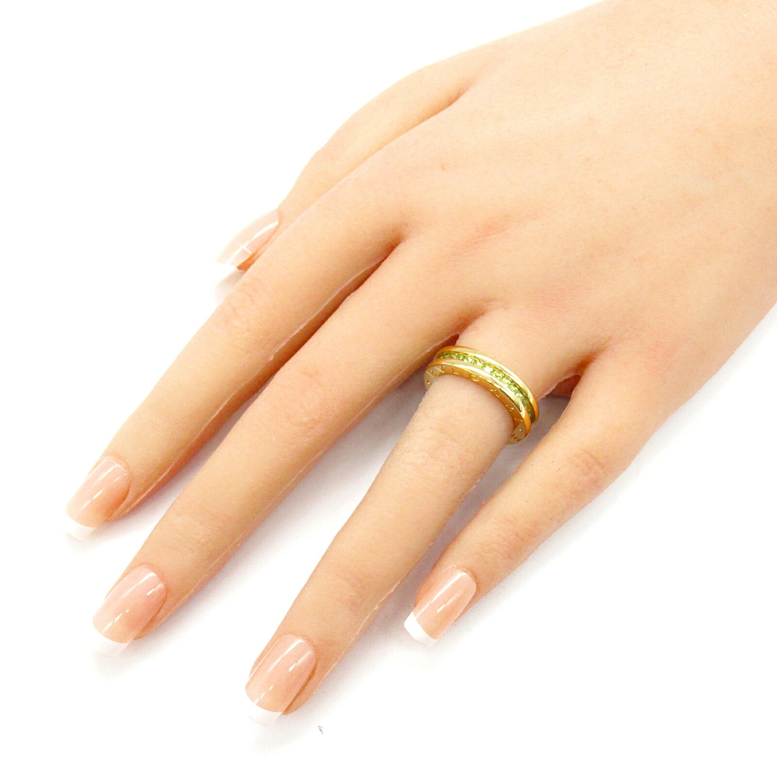 Bvlgari B-zero1 Peridot Ring K18 Yellow Gold