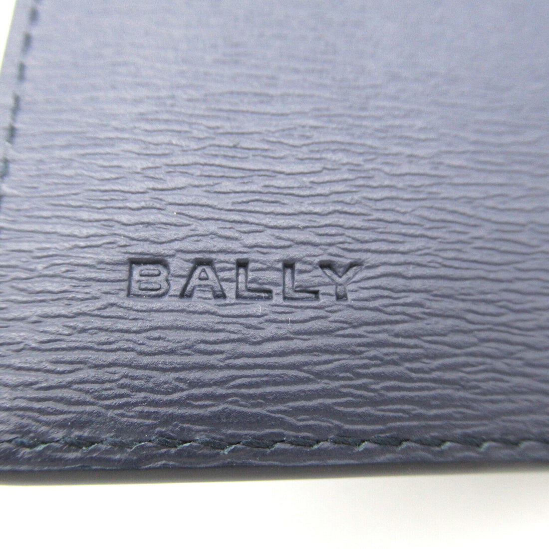 Bally Men's Leather Long Wallet Navy