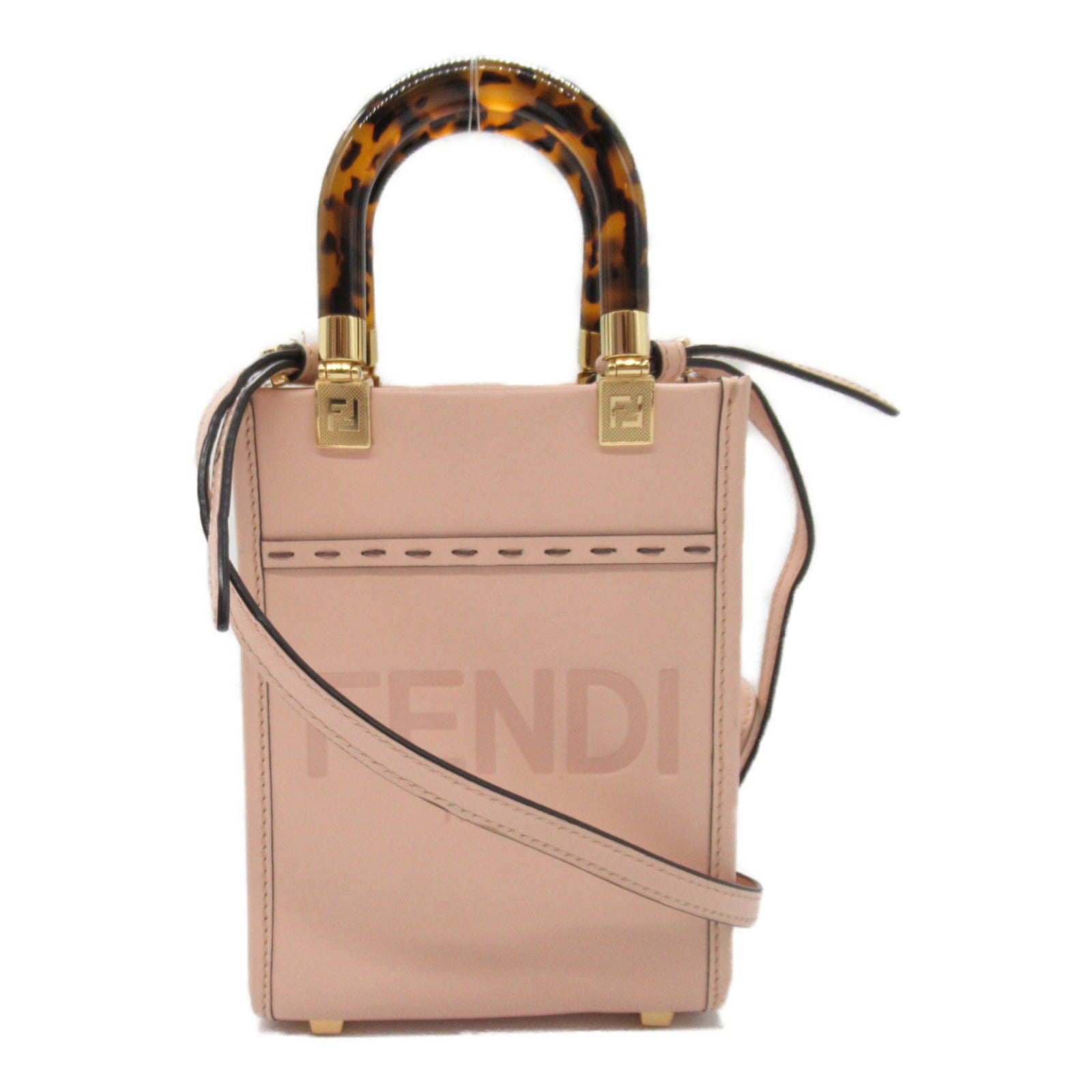 Fendi Leather Sunshine Shopper Shoulder Bag