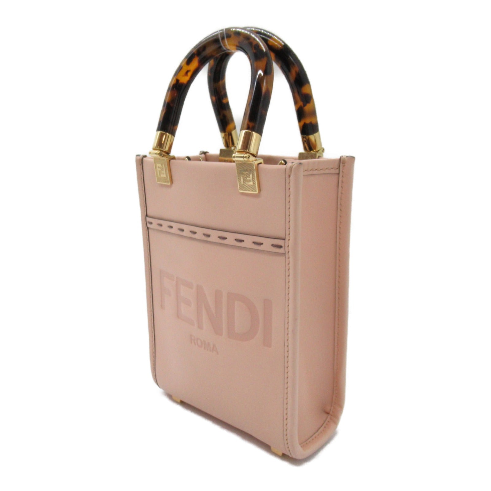 Fendi Leather Sunshine Shopper Shoulder Bag