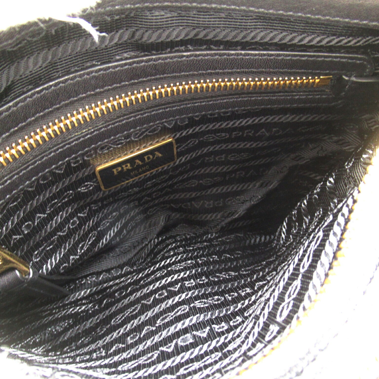 Prada Canvas Shoulder Bag 1BH046