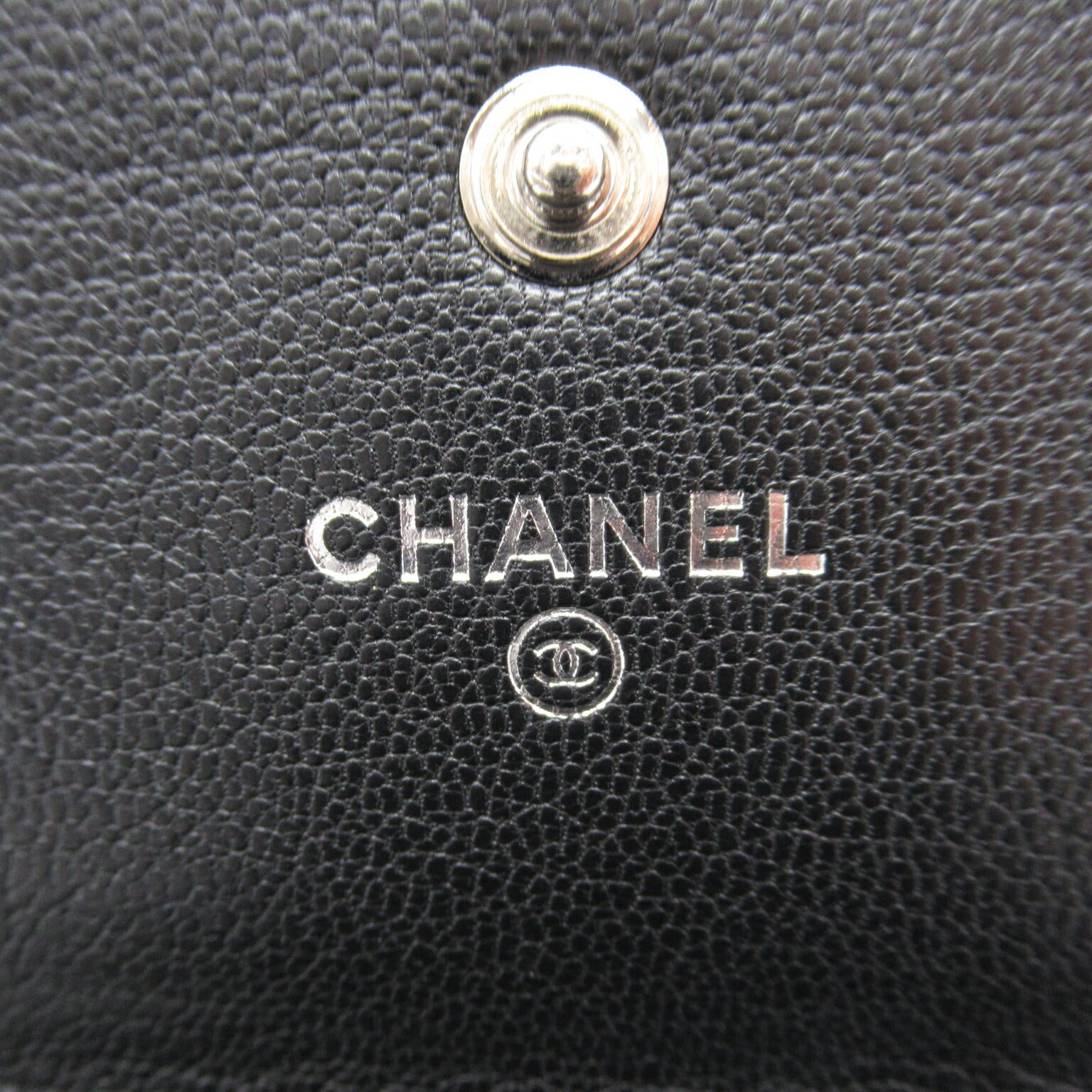 Chanel Black Leather Tri-Fold Wallet