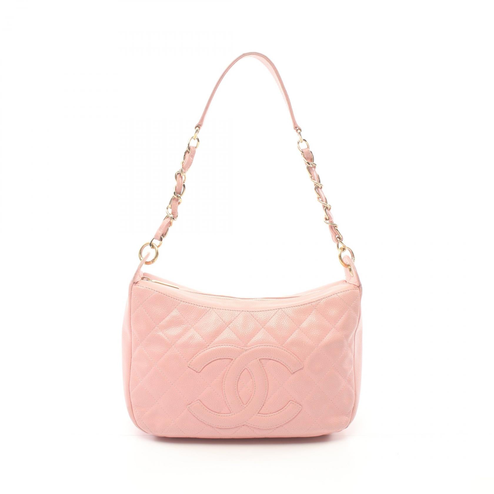 Chanel Matelasse Leather Shoulder Bag Pink