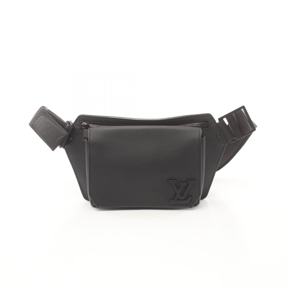 Louis Vuitton Grain Leather Waist Bag Black M57081