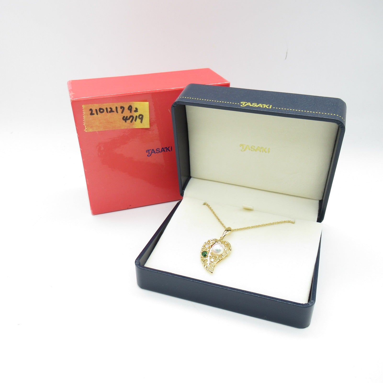 TASAKI Pearl Diamond Necklace K18 Yellow Gold