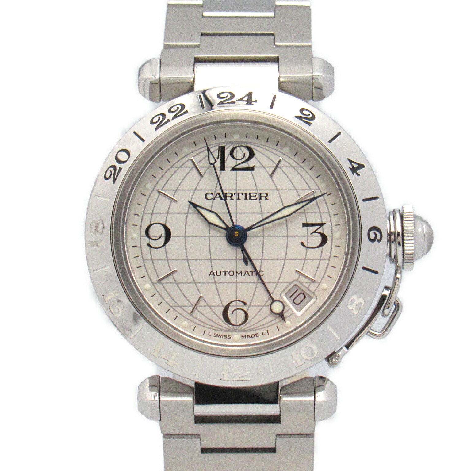 Cartier Pasha C Meridian Watch Stainless Steel