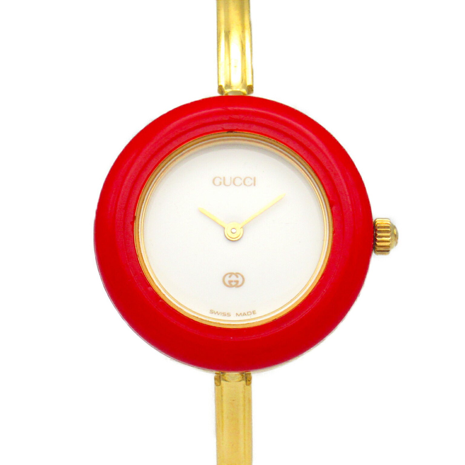 Gucci Gold Plated Change Bezel Watch