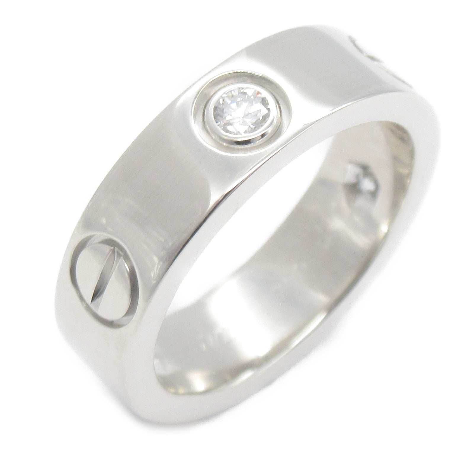 Cartier Love Ring 3P Diamond K18WG