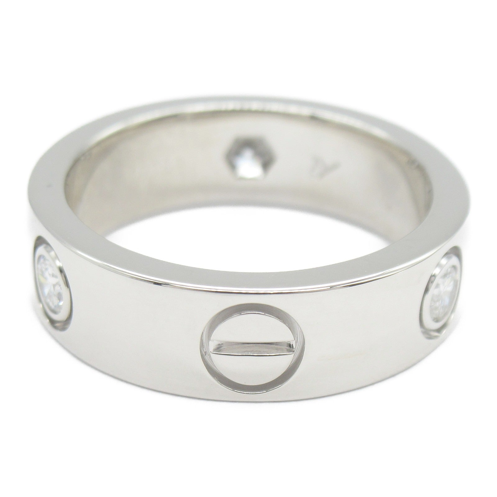 Cartier Love Ring 3P Diamond K18WG