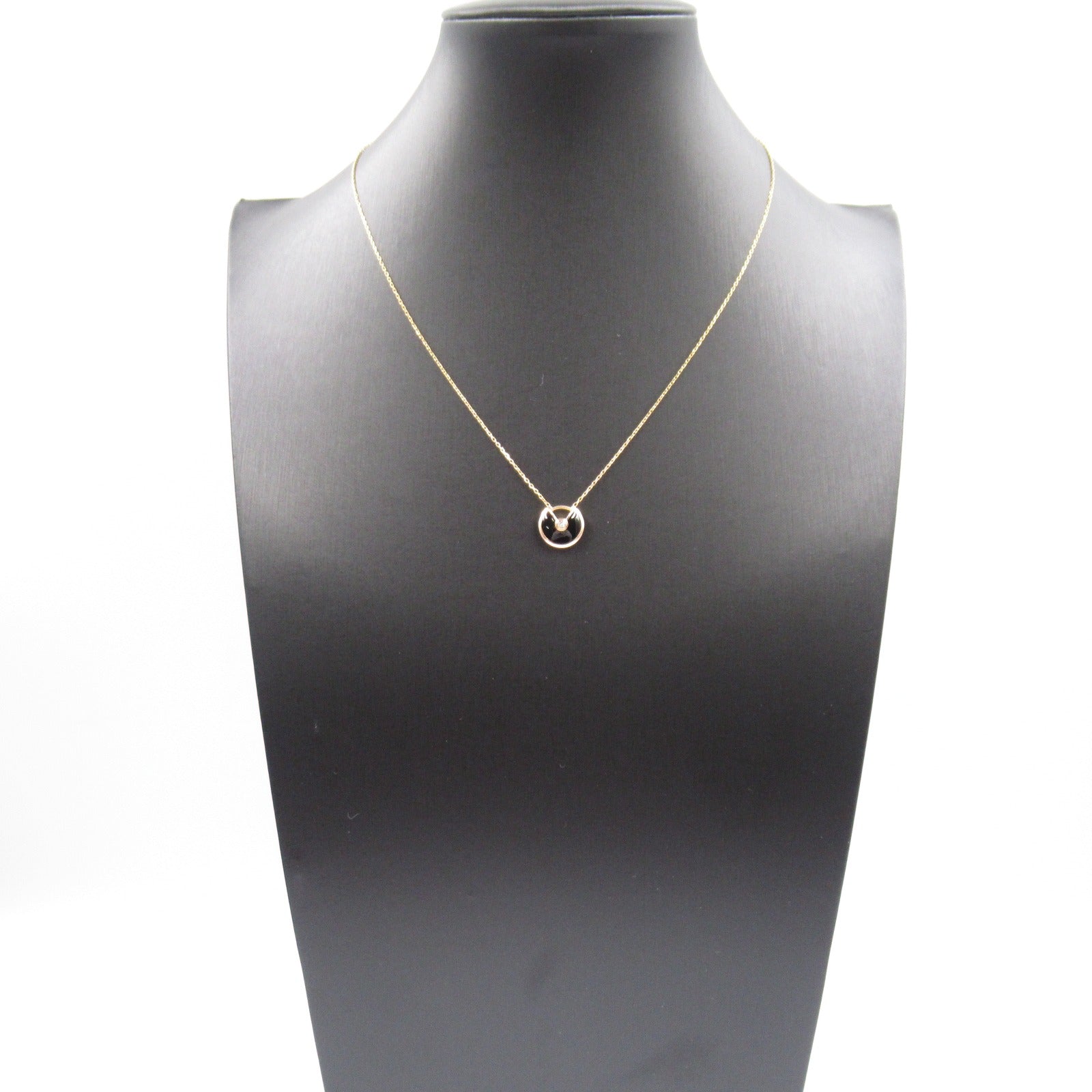 Cartier Amulette Onyx Diamond Necklace K18PG