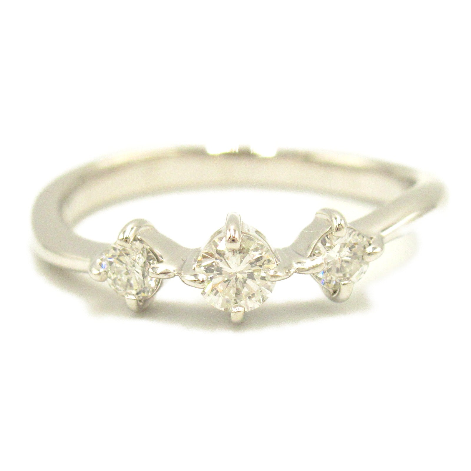 K18WG White Gold Diamond Ring Jewelry