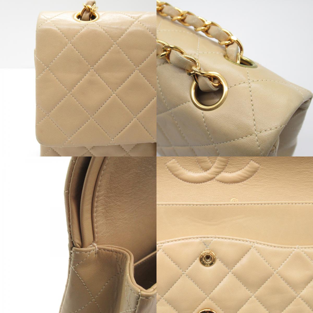 Chanel Lambskin Double Flap Shoulder Bag