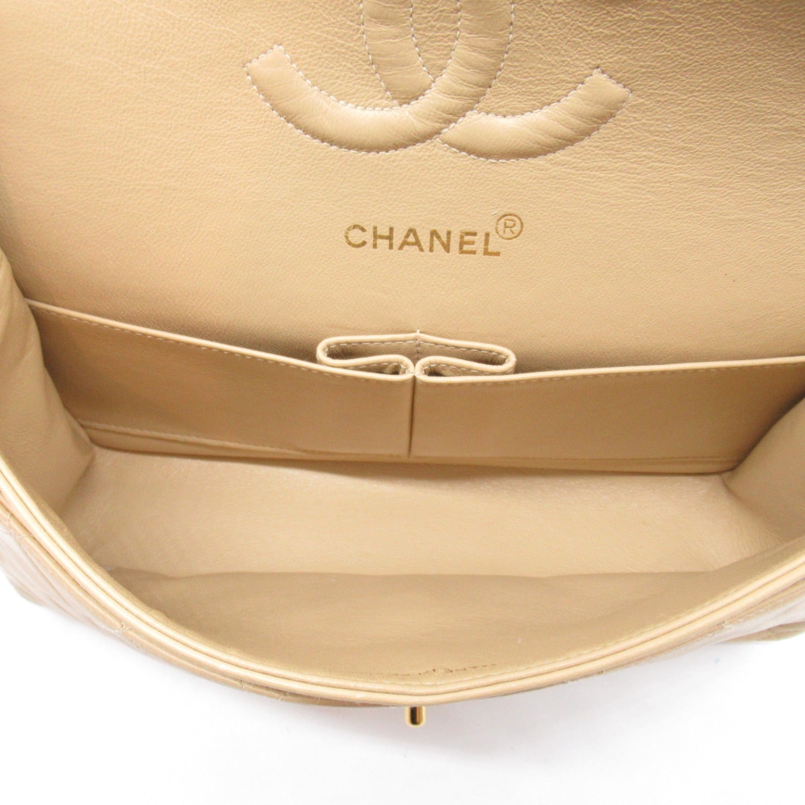 Chanel Lambskin Double Flap Shoulder Bag