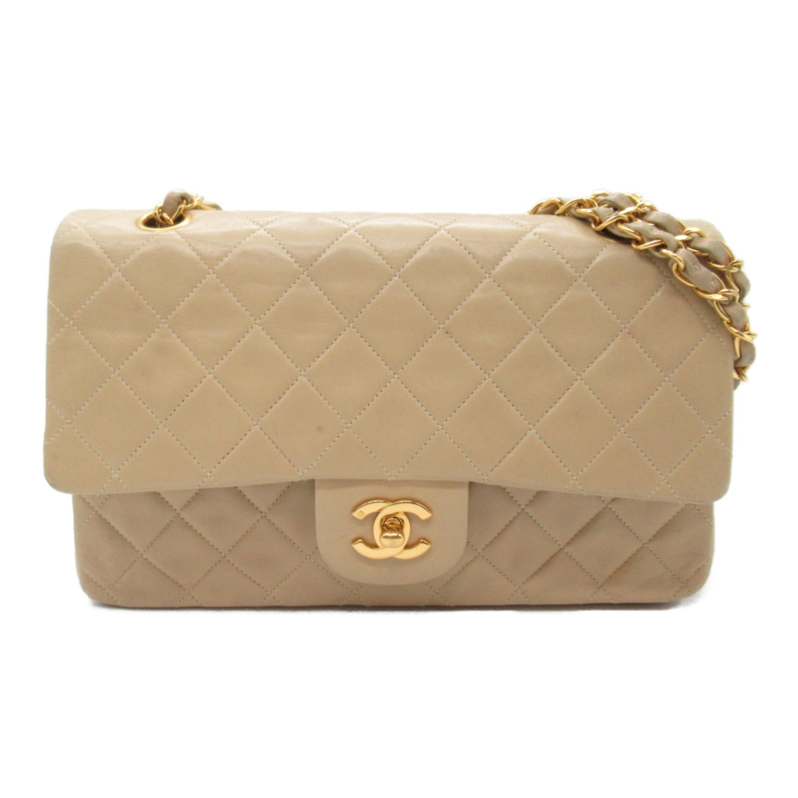 Chanel Lambskin Double Flap Shoulder Bag