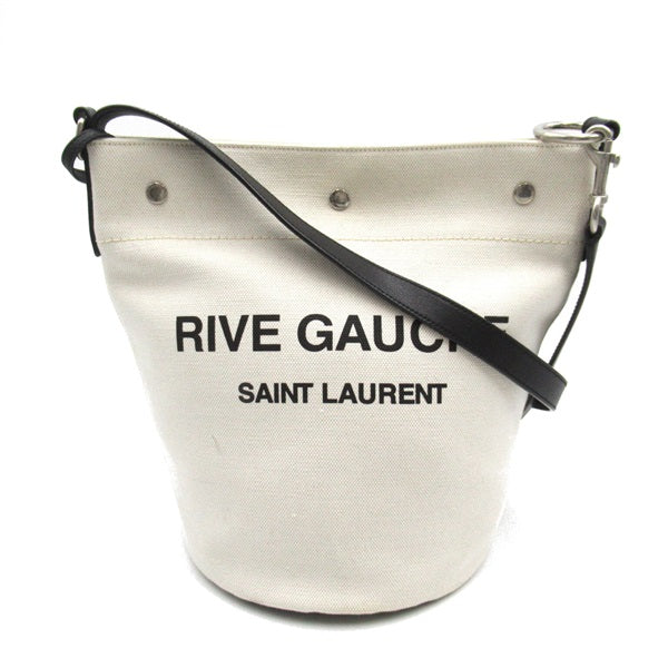 Yves Saint Laurent Rive Gauche Bucket Bag  Canvas Crossbody Bag in Excellent condition