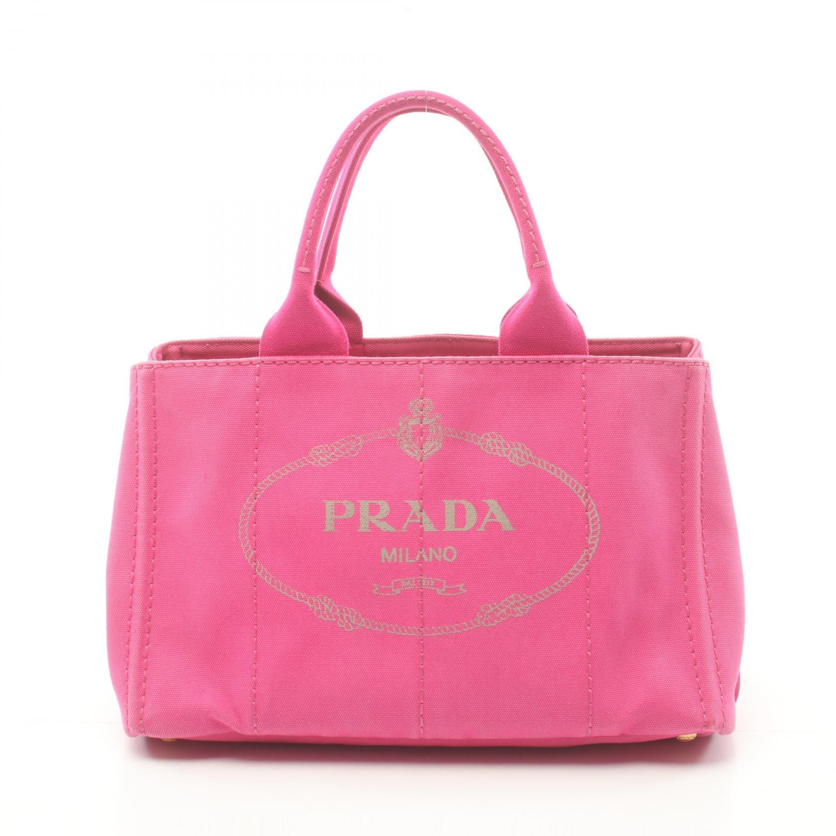 Prada Canapa Canvas Tote Bag Pink