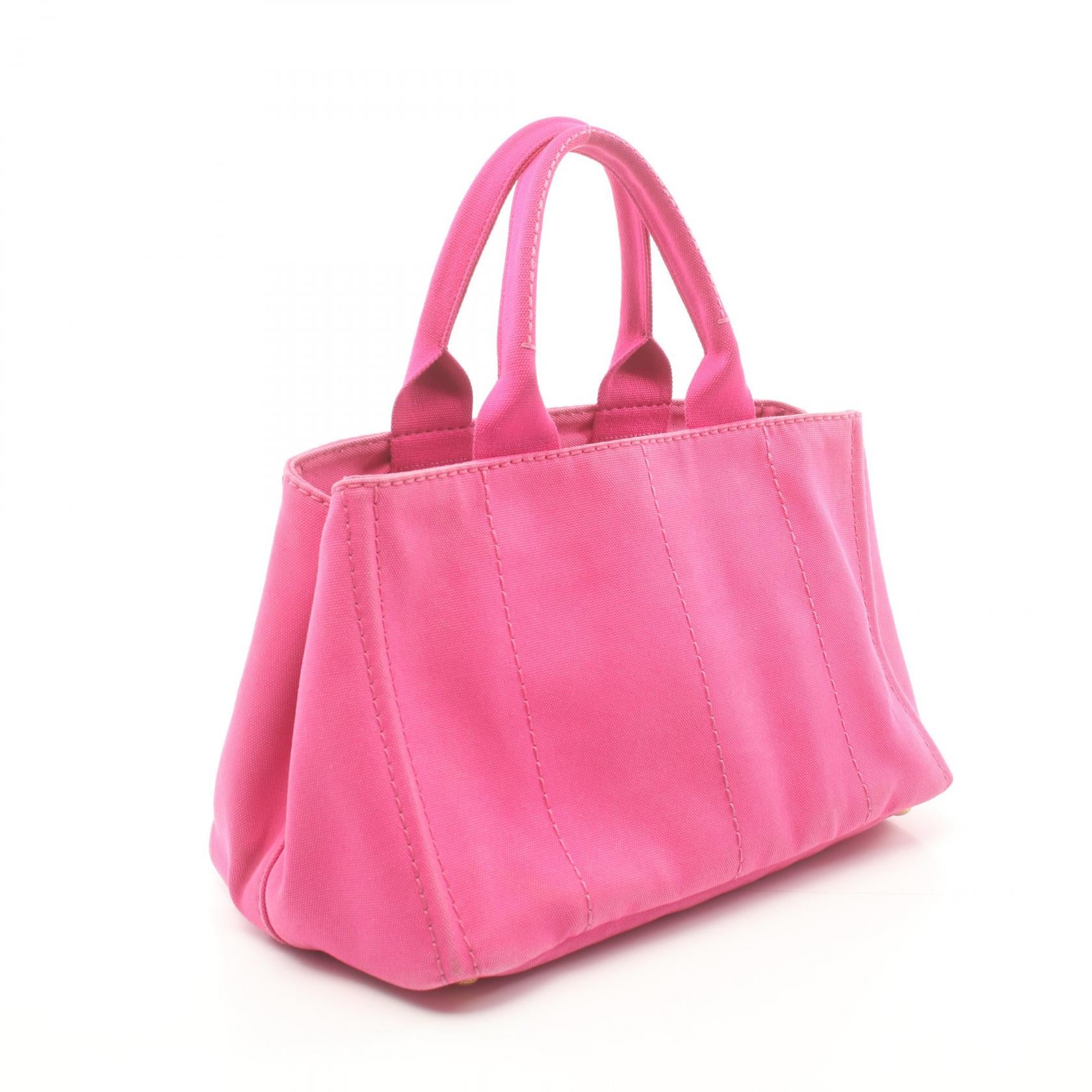 Prada Canapa Canvas Tote Bag Pink