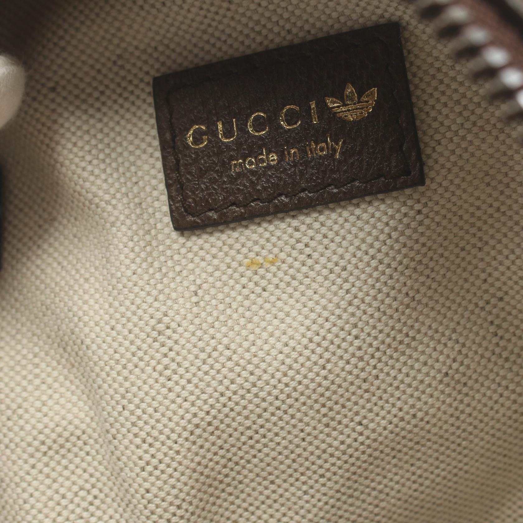 Gucci x Adidas Handle Bag Brown PVC Leather