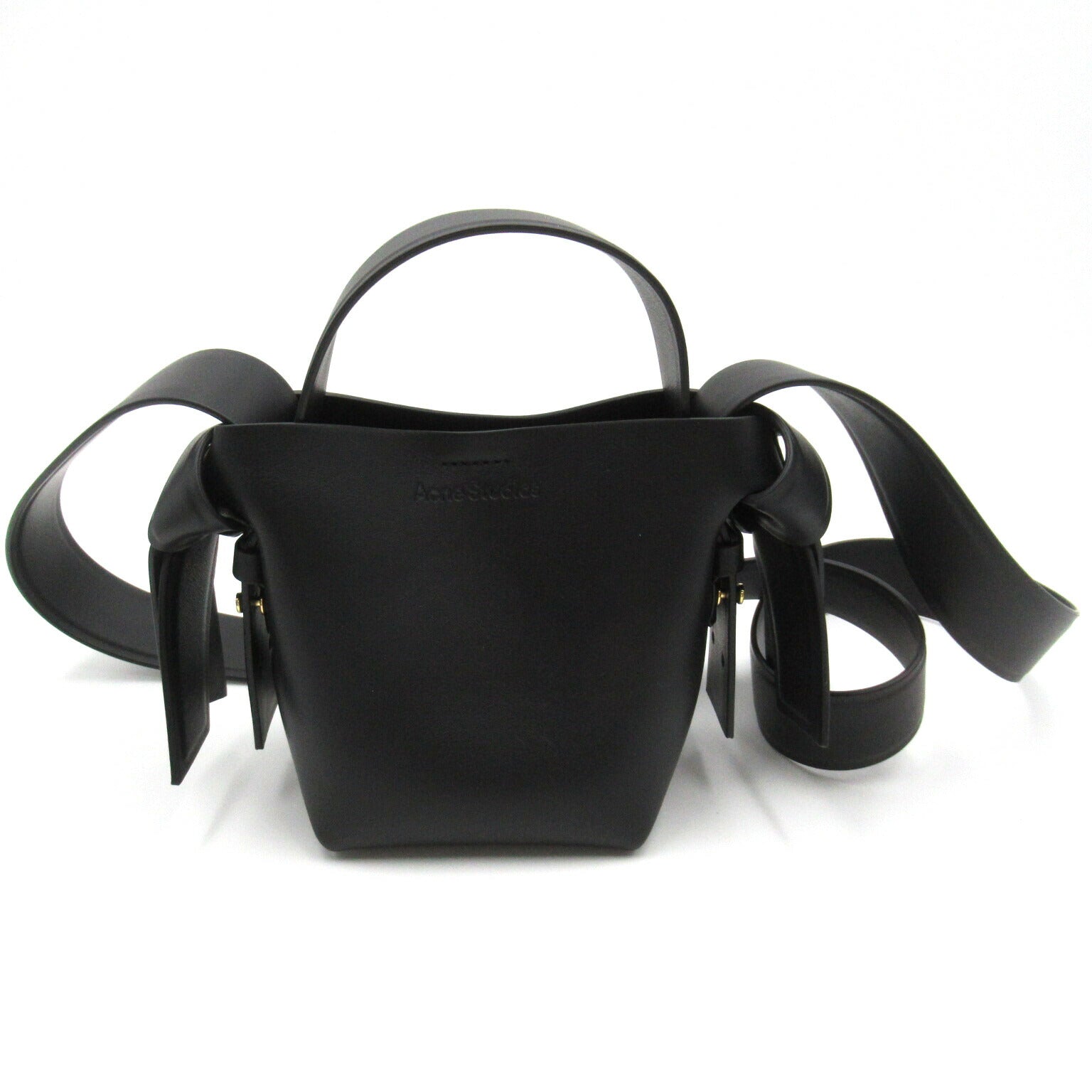 ACNE Leather 2way Shoulder Bag Black