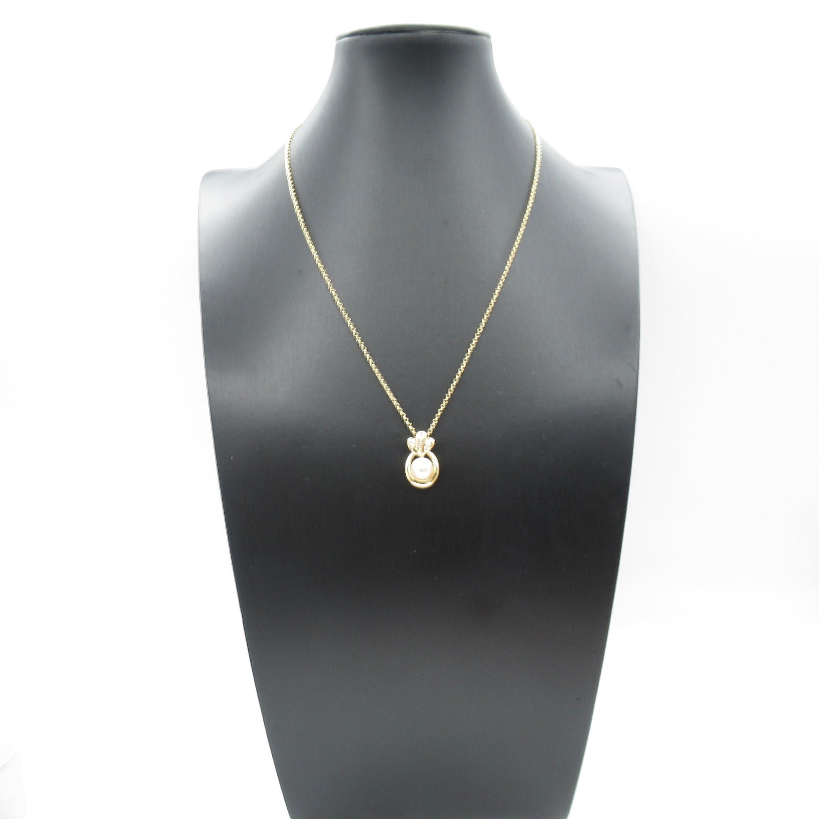 Tasaki Pearl Diamond K18 Yellow Gold Necklace