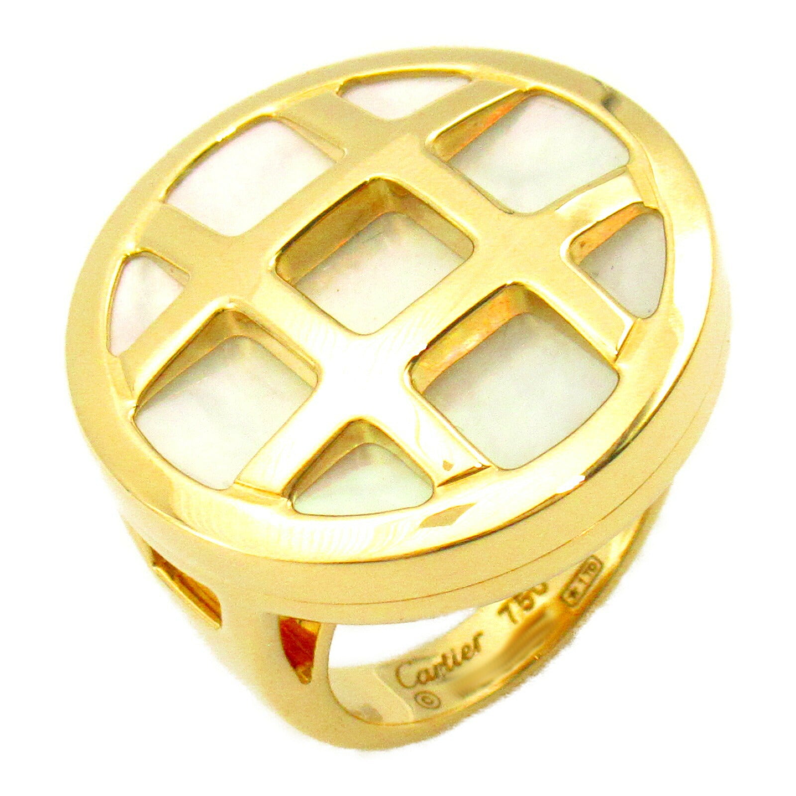 Cartier Pasha Grid Shell Ring K18 Yellow Gold