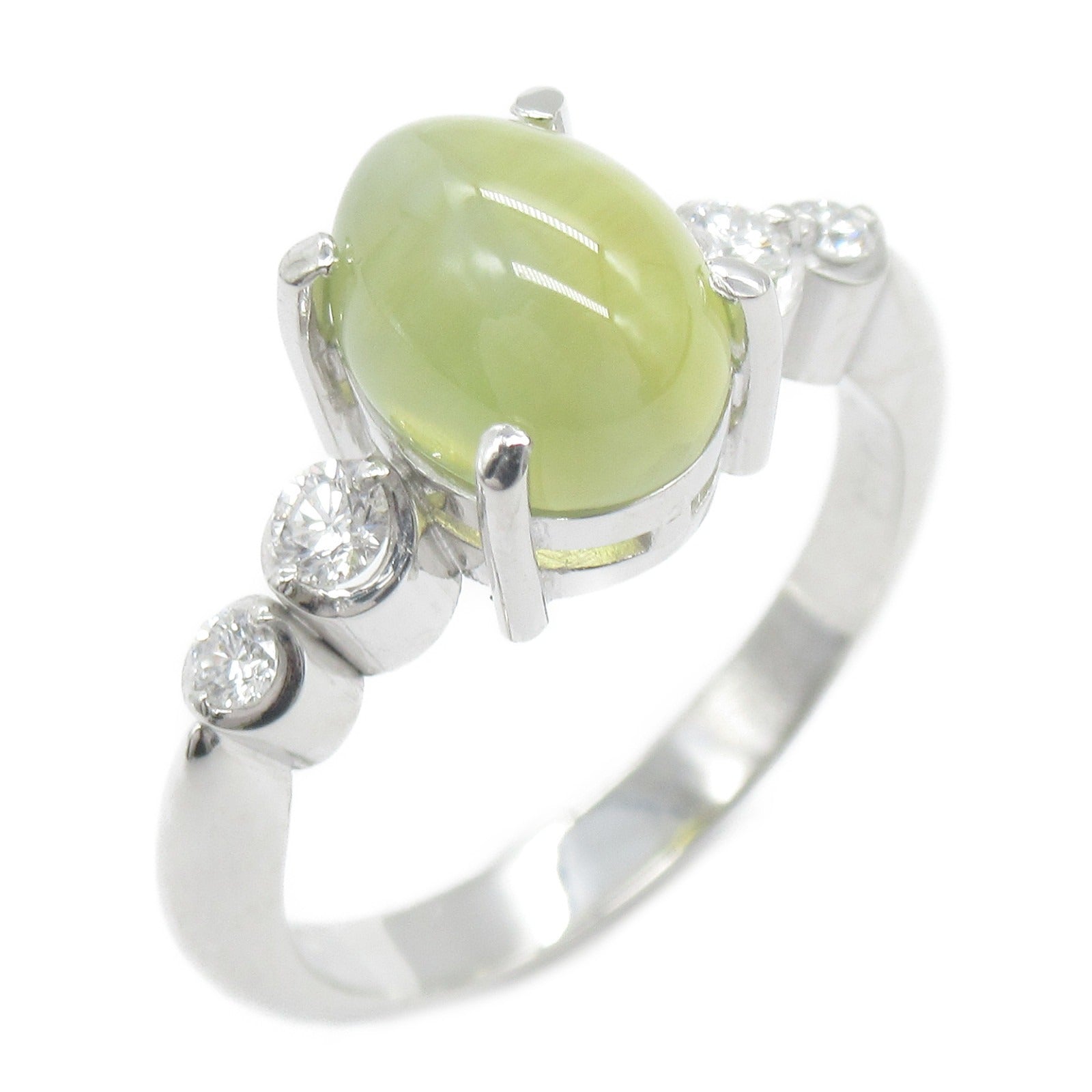 Chrysoberyl Cat's Eye Diamond Ring Pt900 Platinum