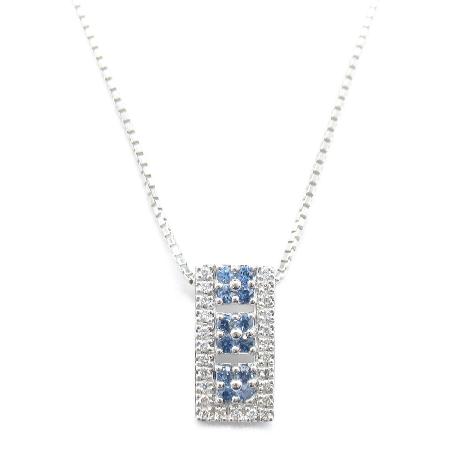 K18WG White Gold Diamond Necklace