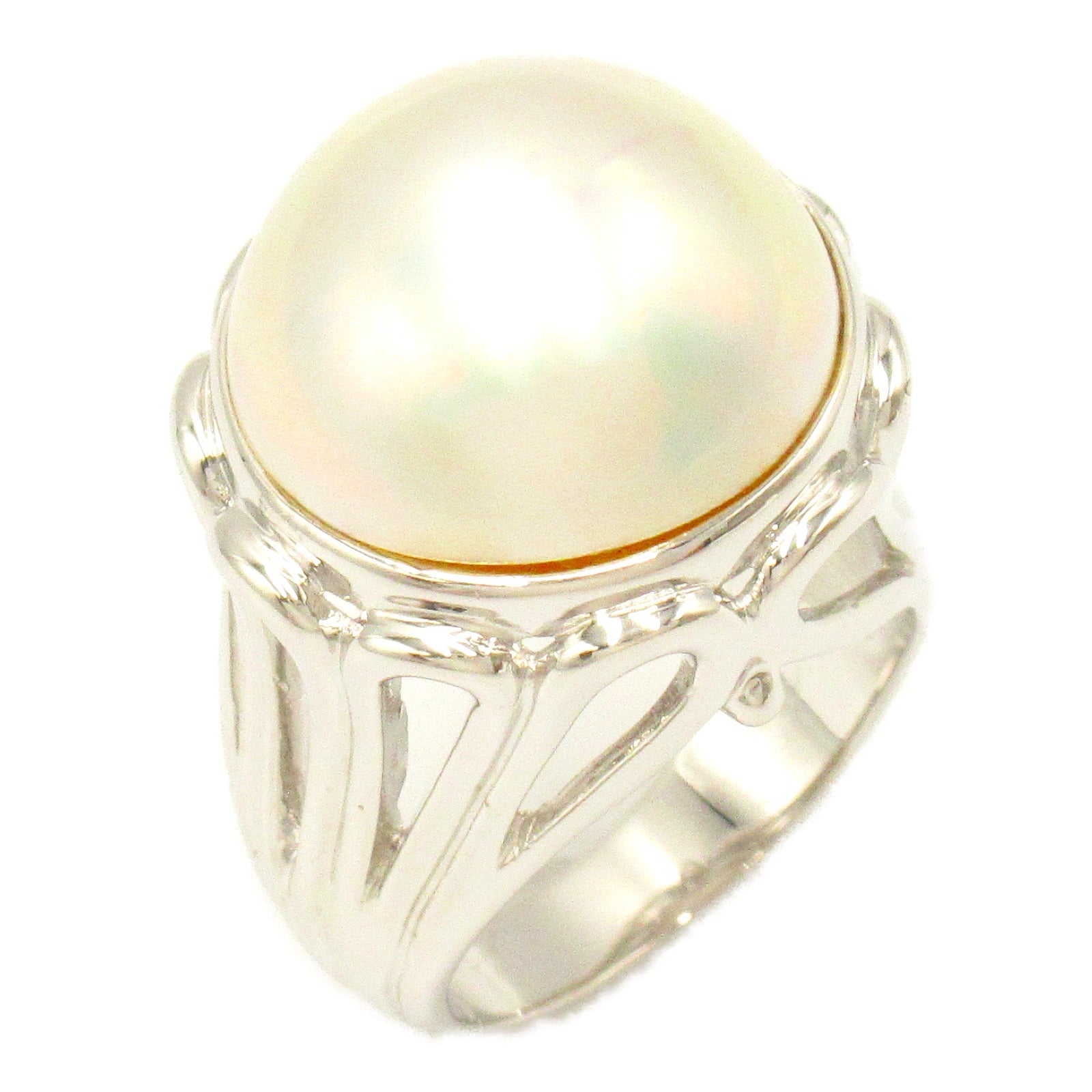 Tasaki Mabe Pearl Ring K14WG Jewelry