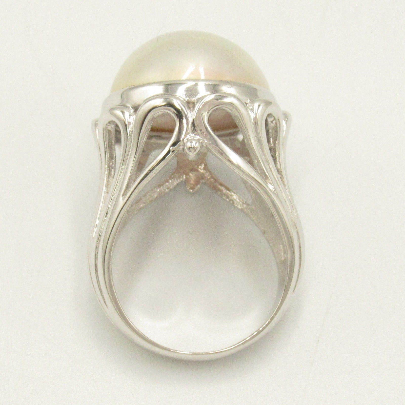 Tasaki Mabe Pearl Ring K14WG Jewelry