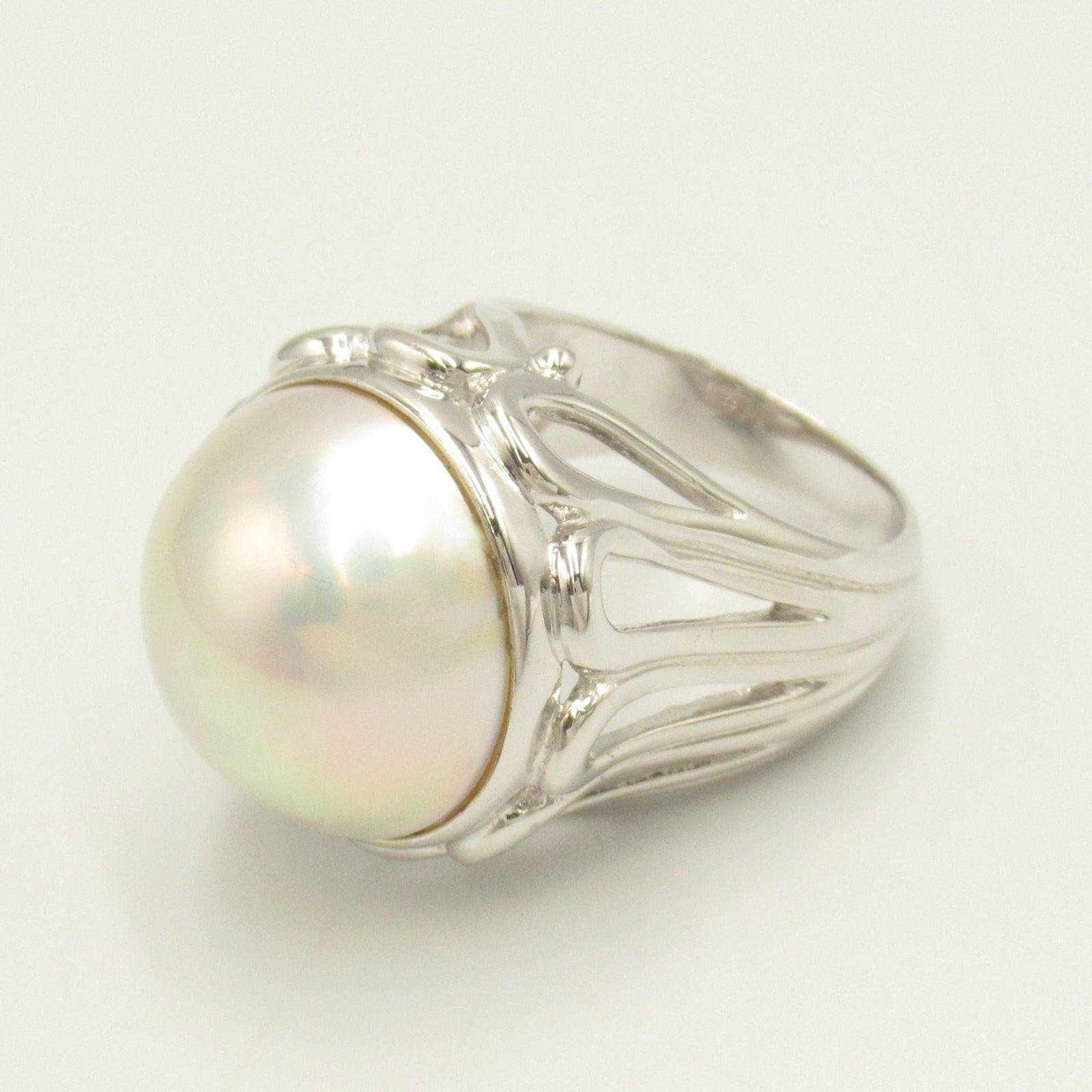 Tasaki Mabe Pearl Ring K14WG Jewelry