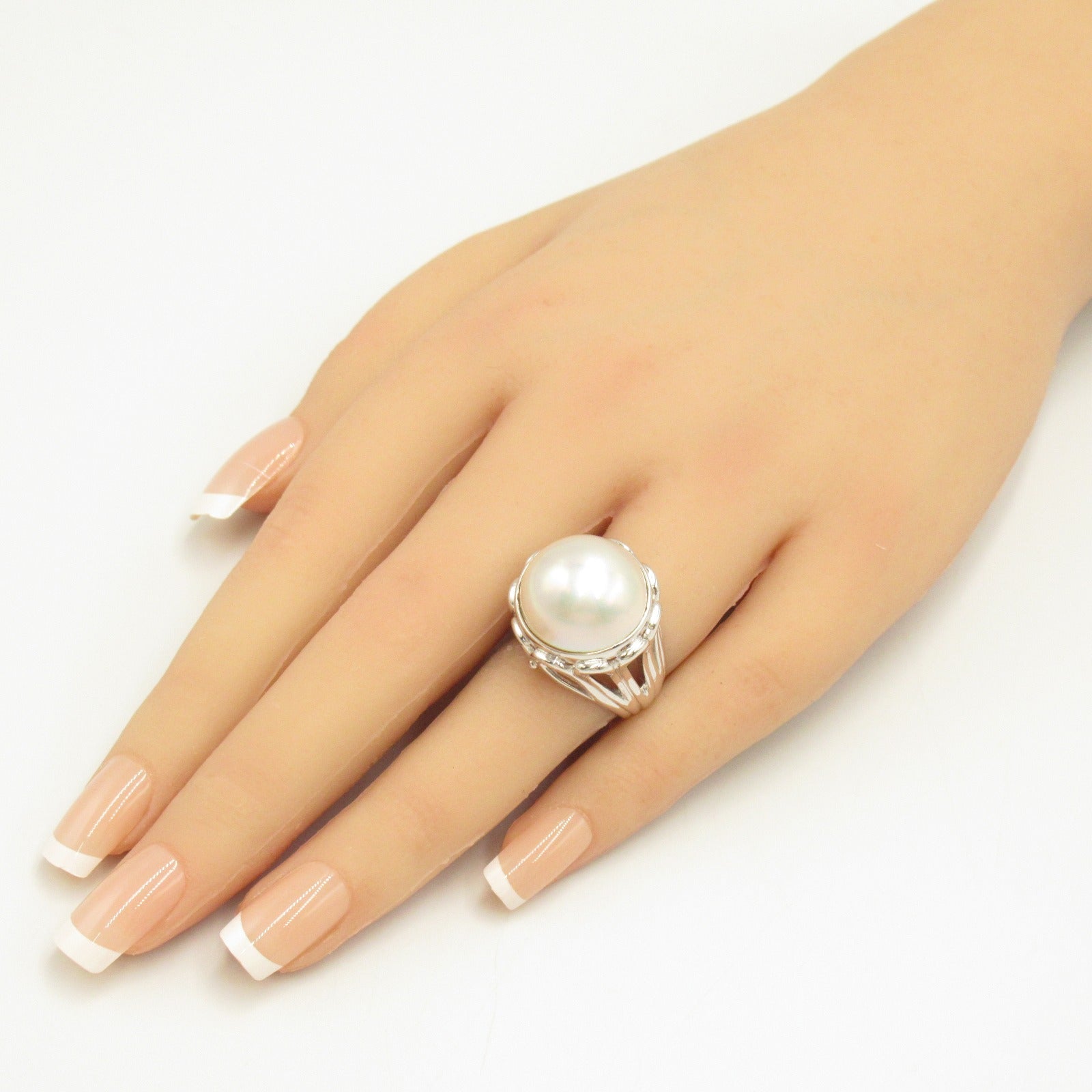 Tasaki Mabe Pearl Ring K14WG Jewelry