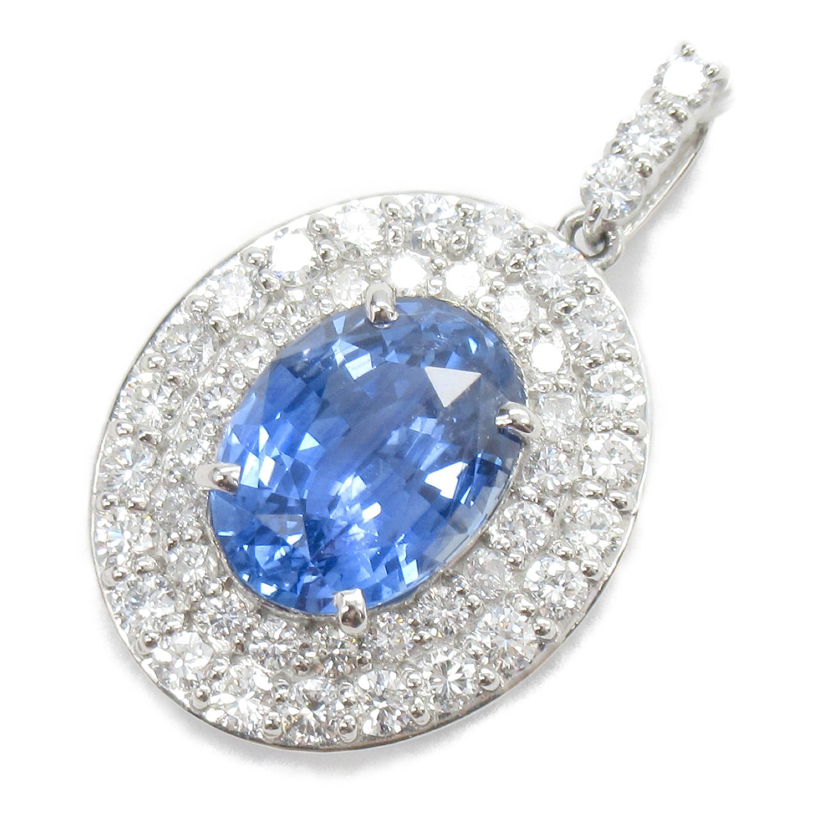 Sapphire Diamond Pendant Top Pt950 Platinum