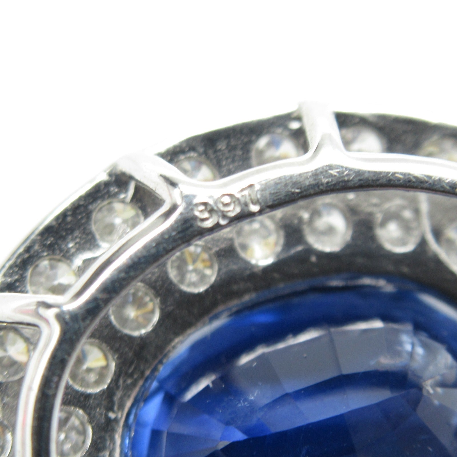 Sapphire Diamond Pendant Top Pt950 Platinum