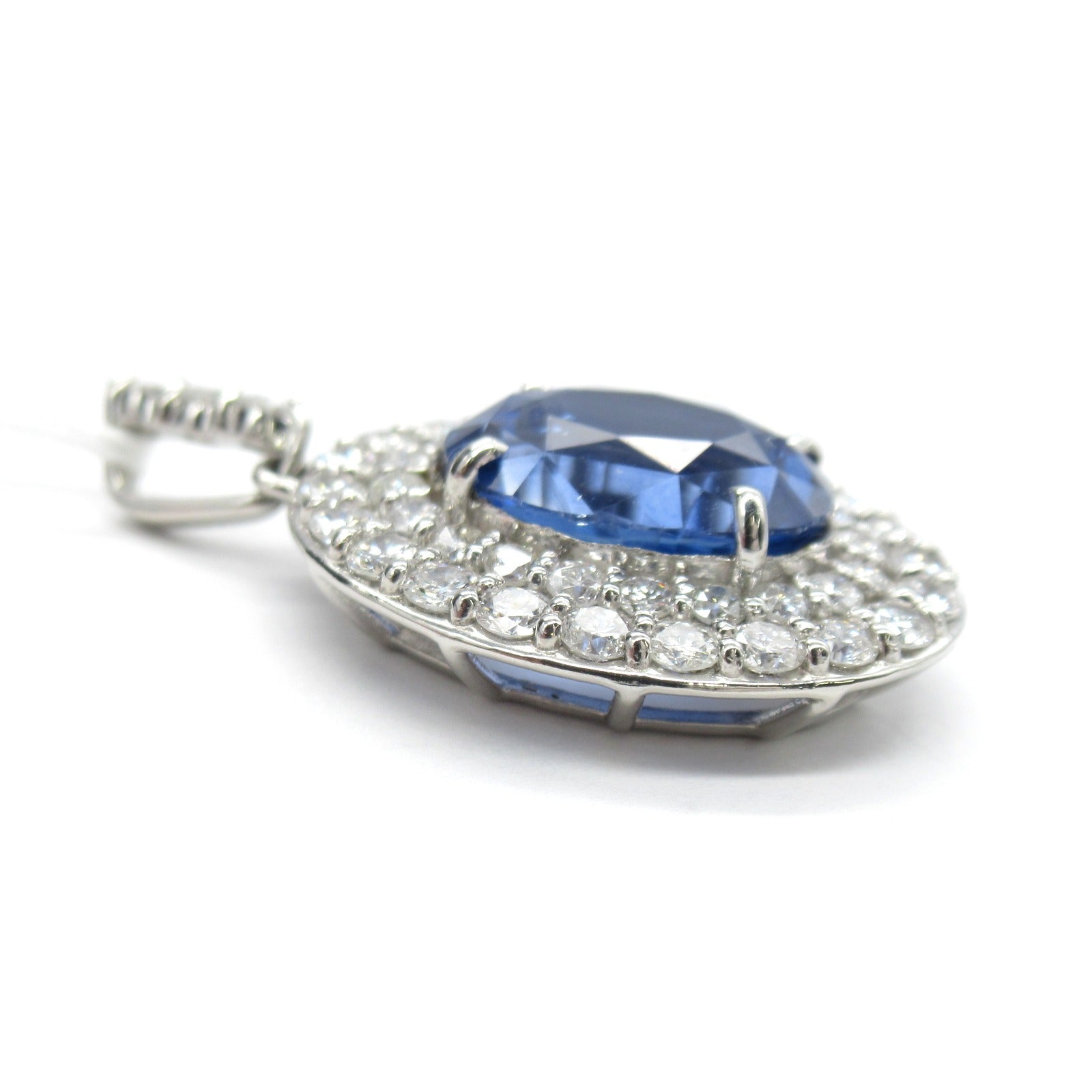 Sapphire Diamond Pendant Top Pt950 Platinum