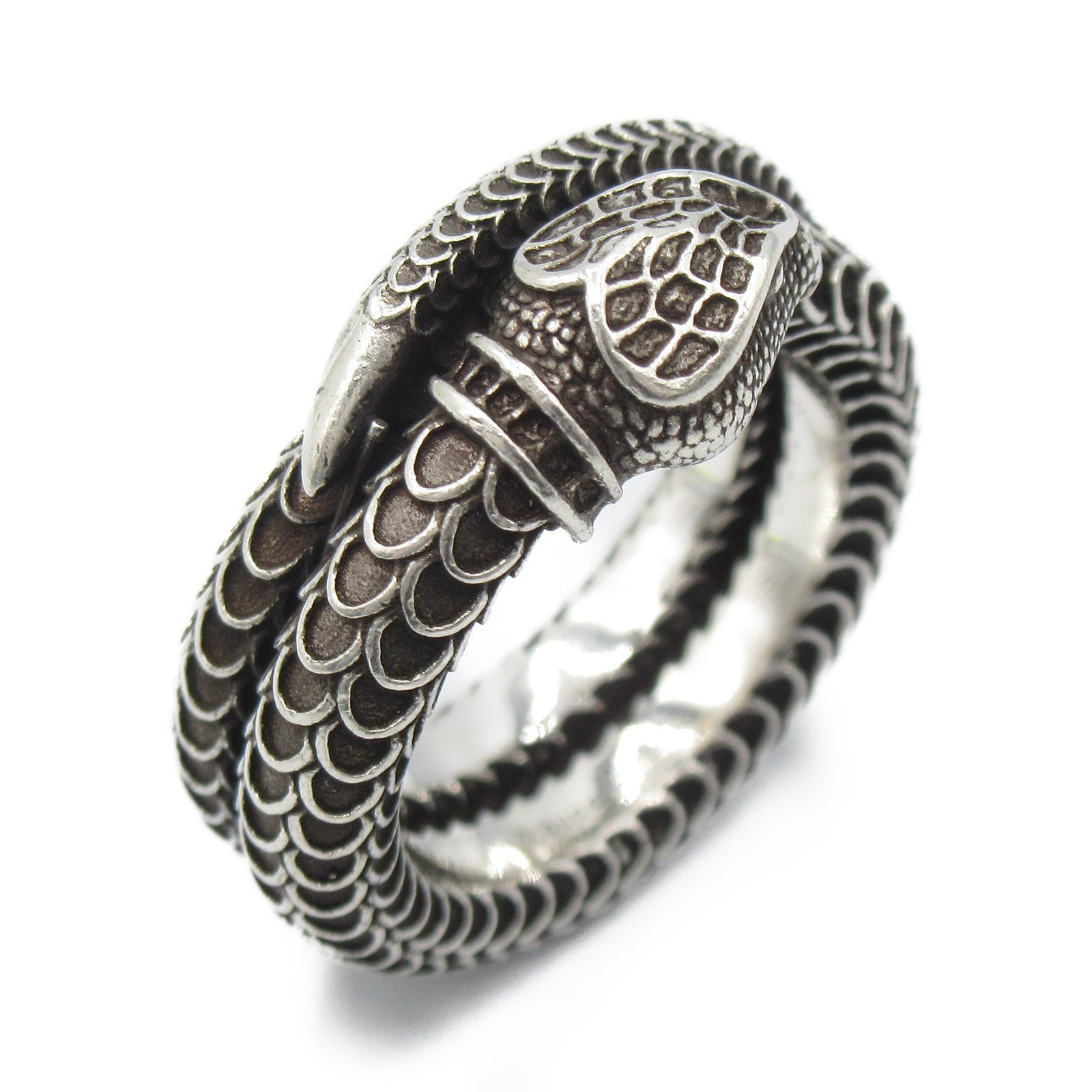 Silver Garden Snake Ring