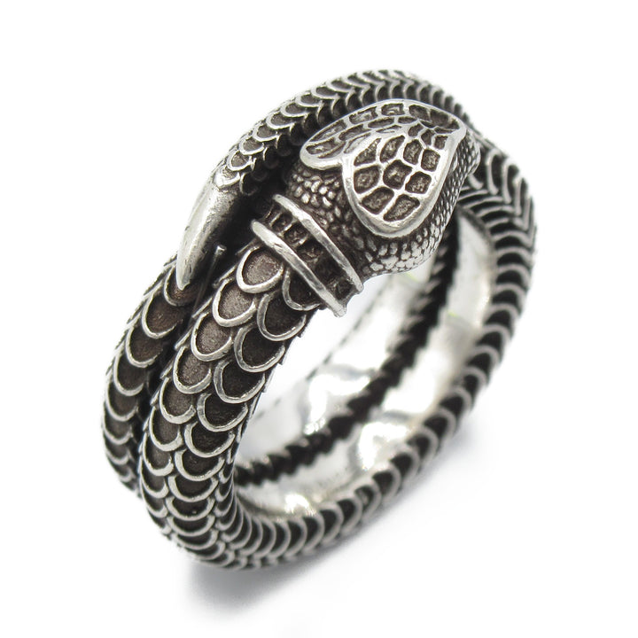 Gucci Silver Garden Snake Ring  Metal Ring in Great Condition