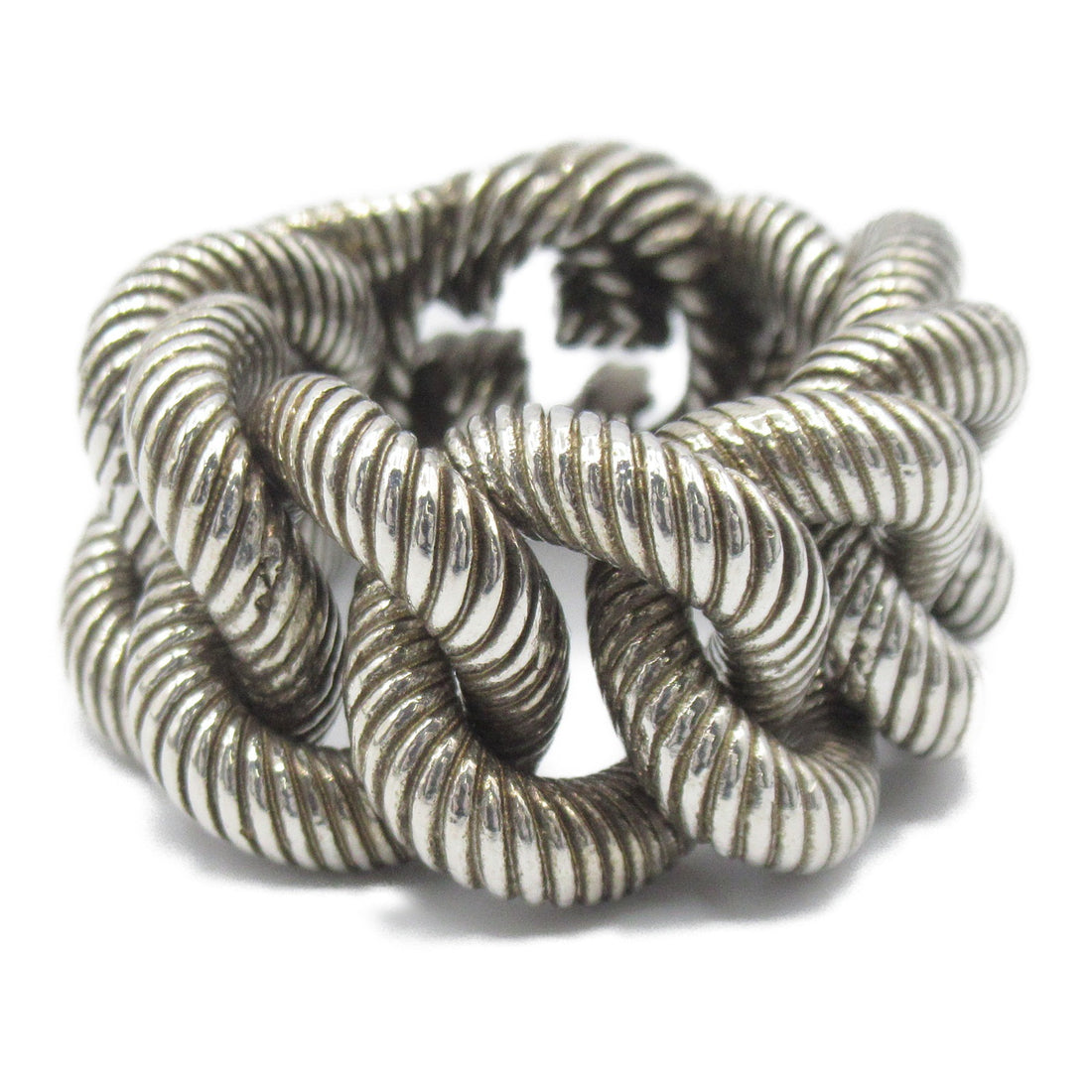 Gucci Interlocking G Twisted Rope Ring  Metal Pet Bag in Great Condition