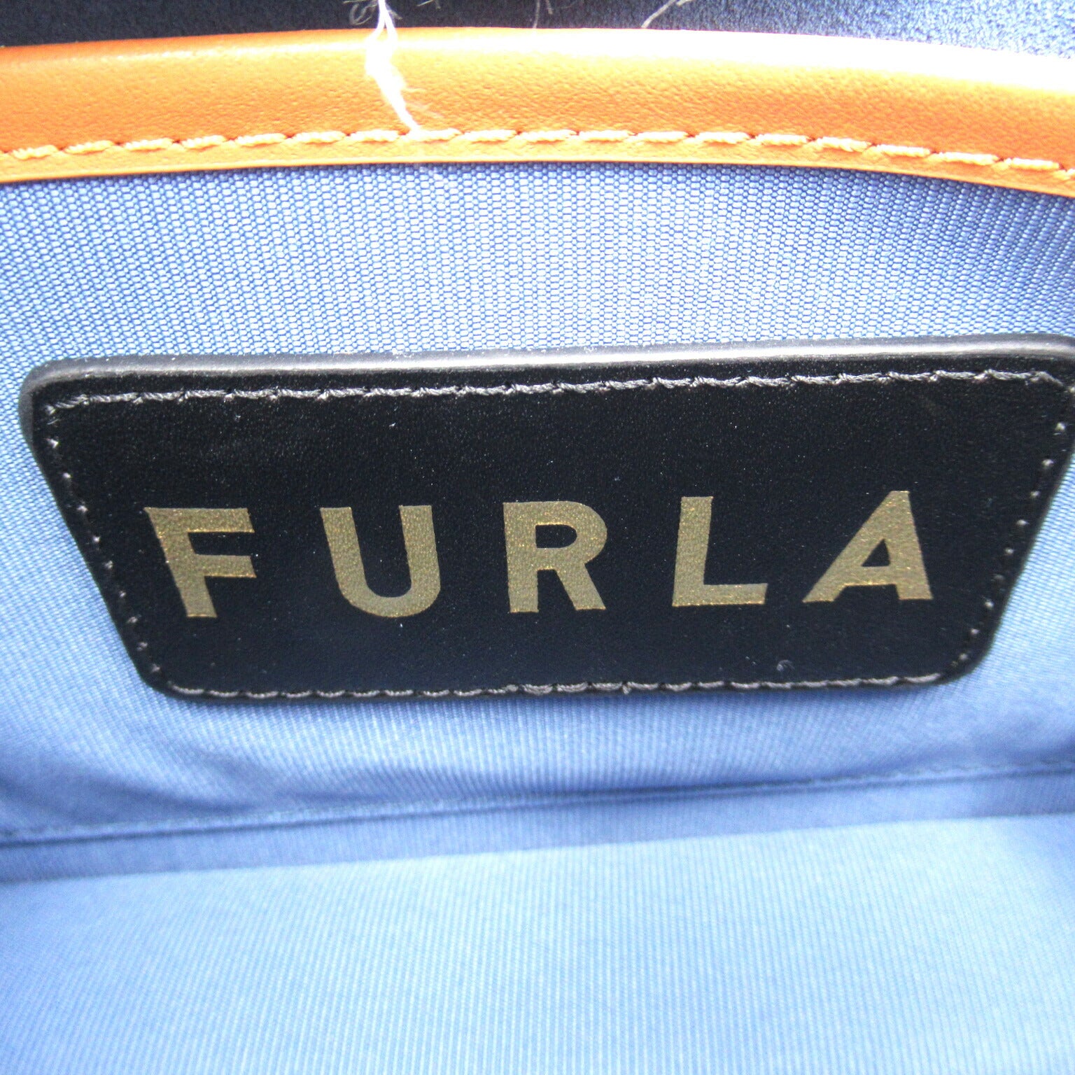 Furla Denim Leather Shoulder Bag Blue