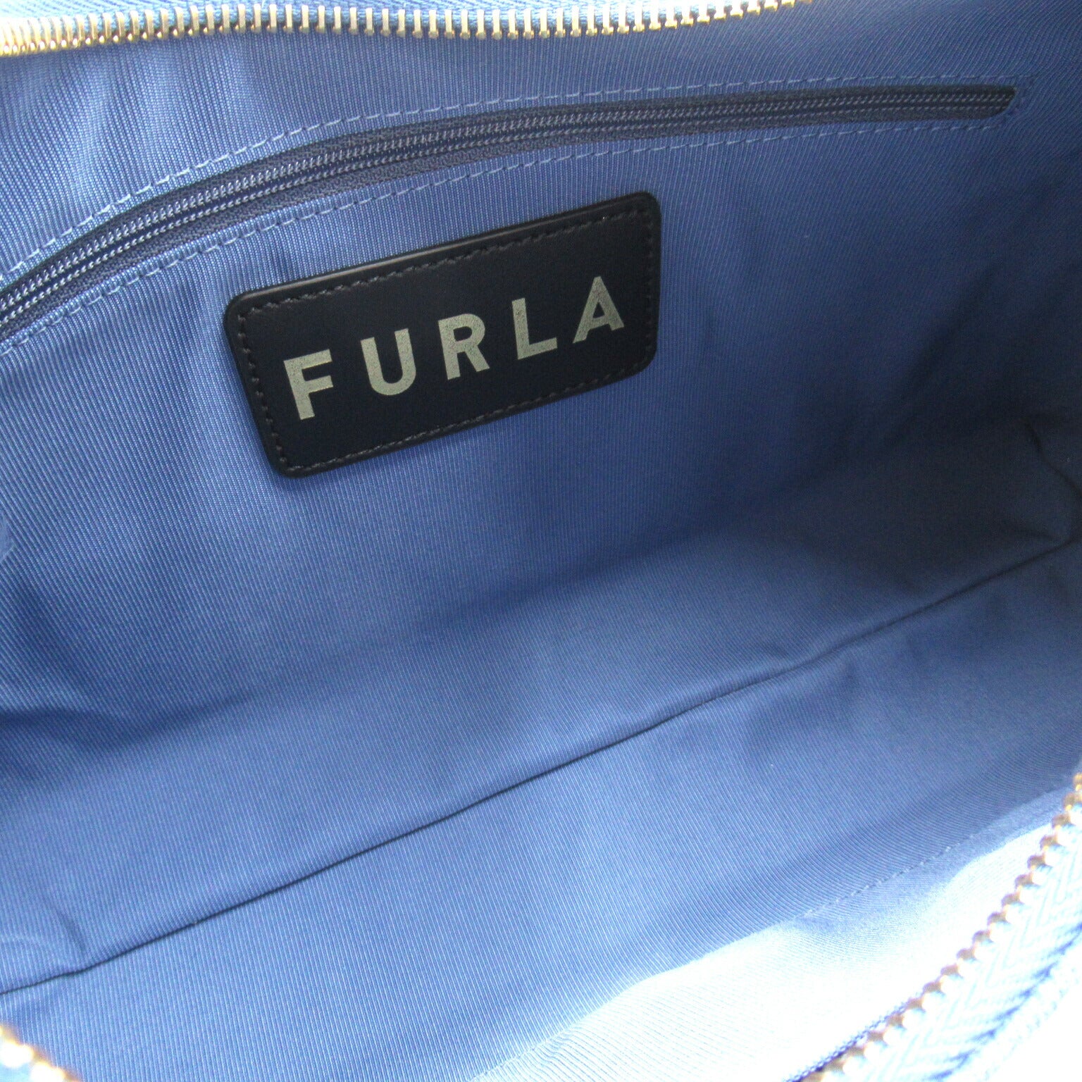 Furla Denim Shoulder Bag Blue