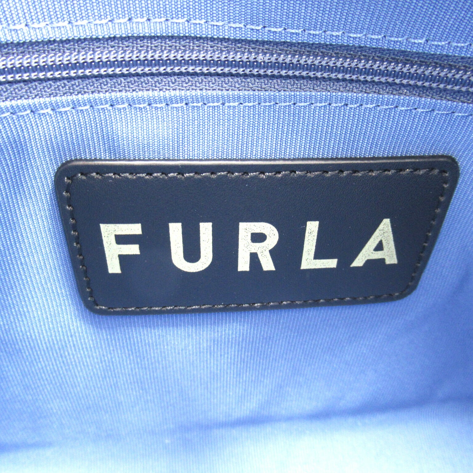 Furla Denim Shoulder Bag Blue