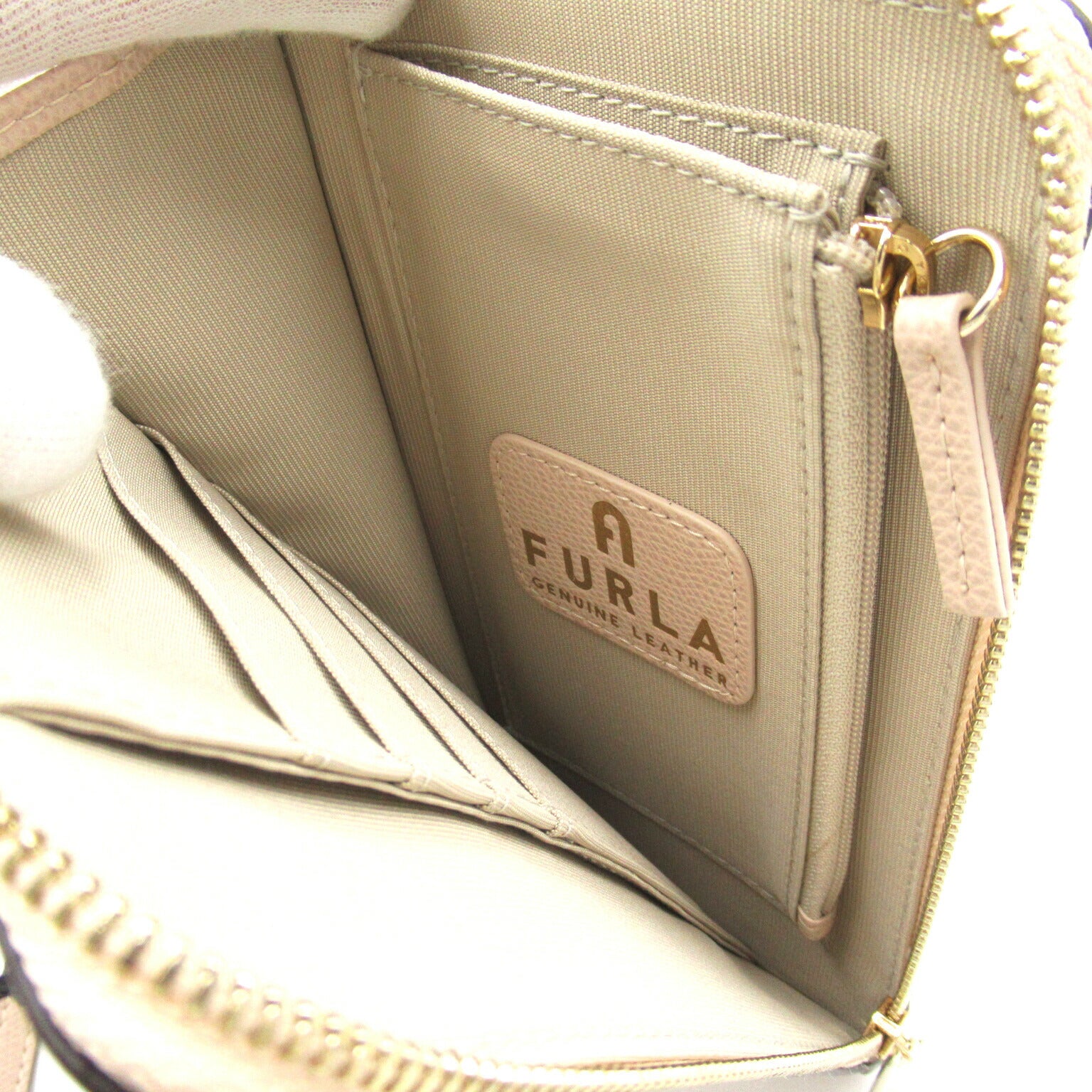 Furla Leather Shoulder Bag Beige