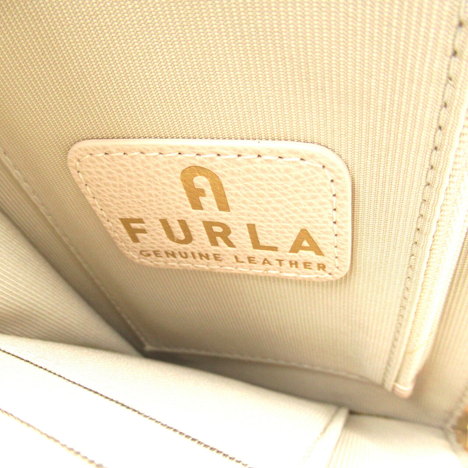 Furla Leather Shoulder Bag Beige