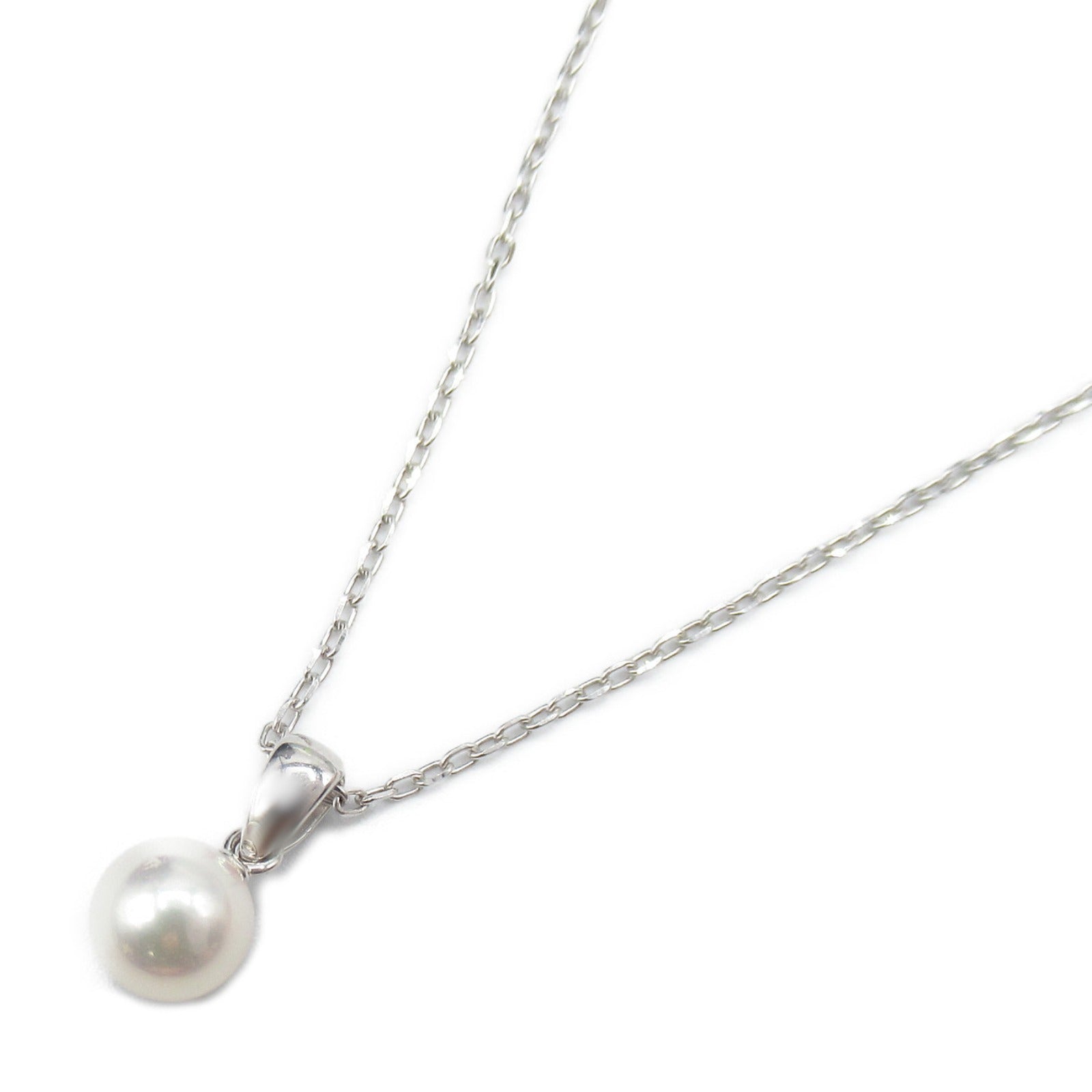 MIKIMOTO Pearl Necklace K18WG White Gold