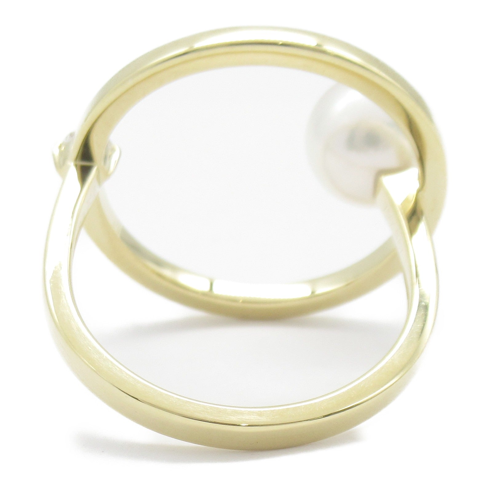 Tasaki Kinetic Akoya Pearl Diamond Ring K18 YG