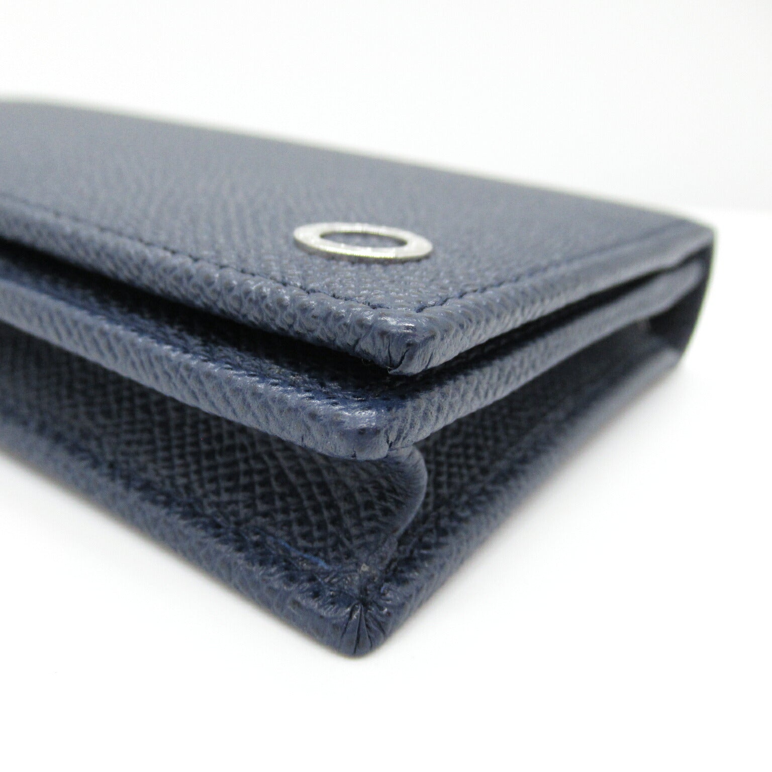 Bvlgari Bifold Wallet Leather Blue