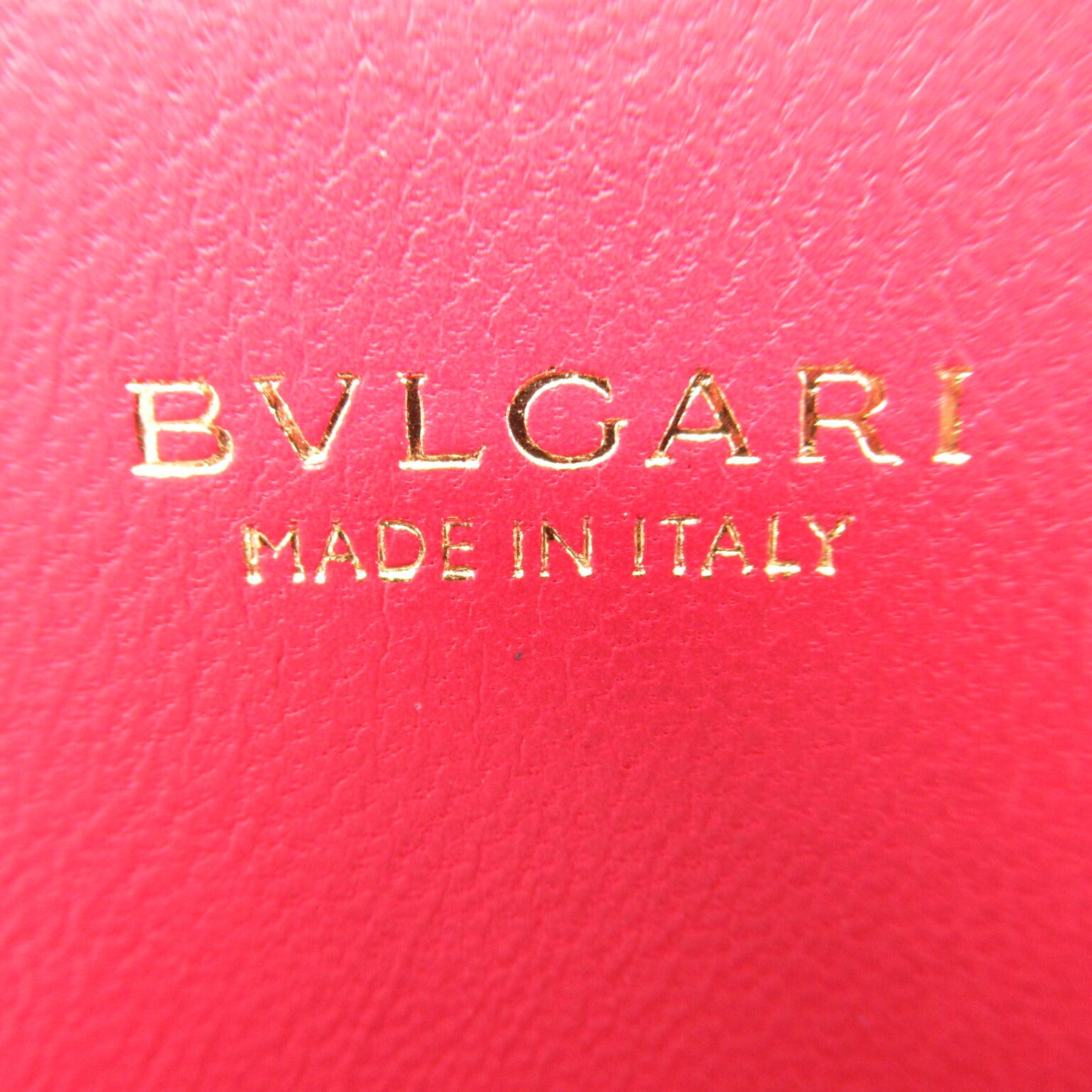 Bvlgari Bifold Long Wallet Leather Pink