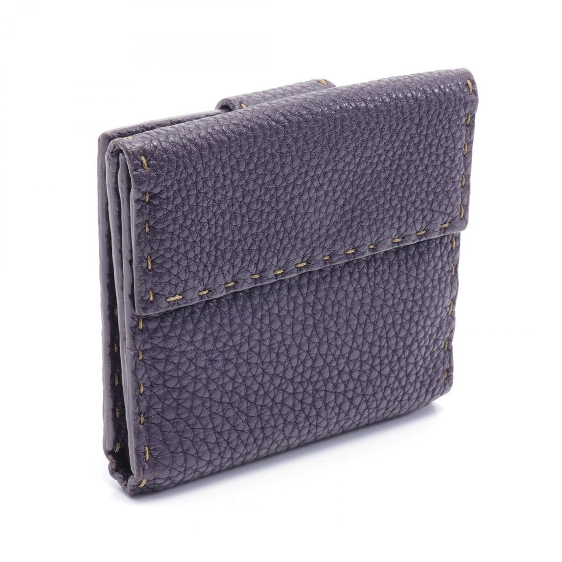 Fendi Leather Bifold Wallet Purple