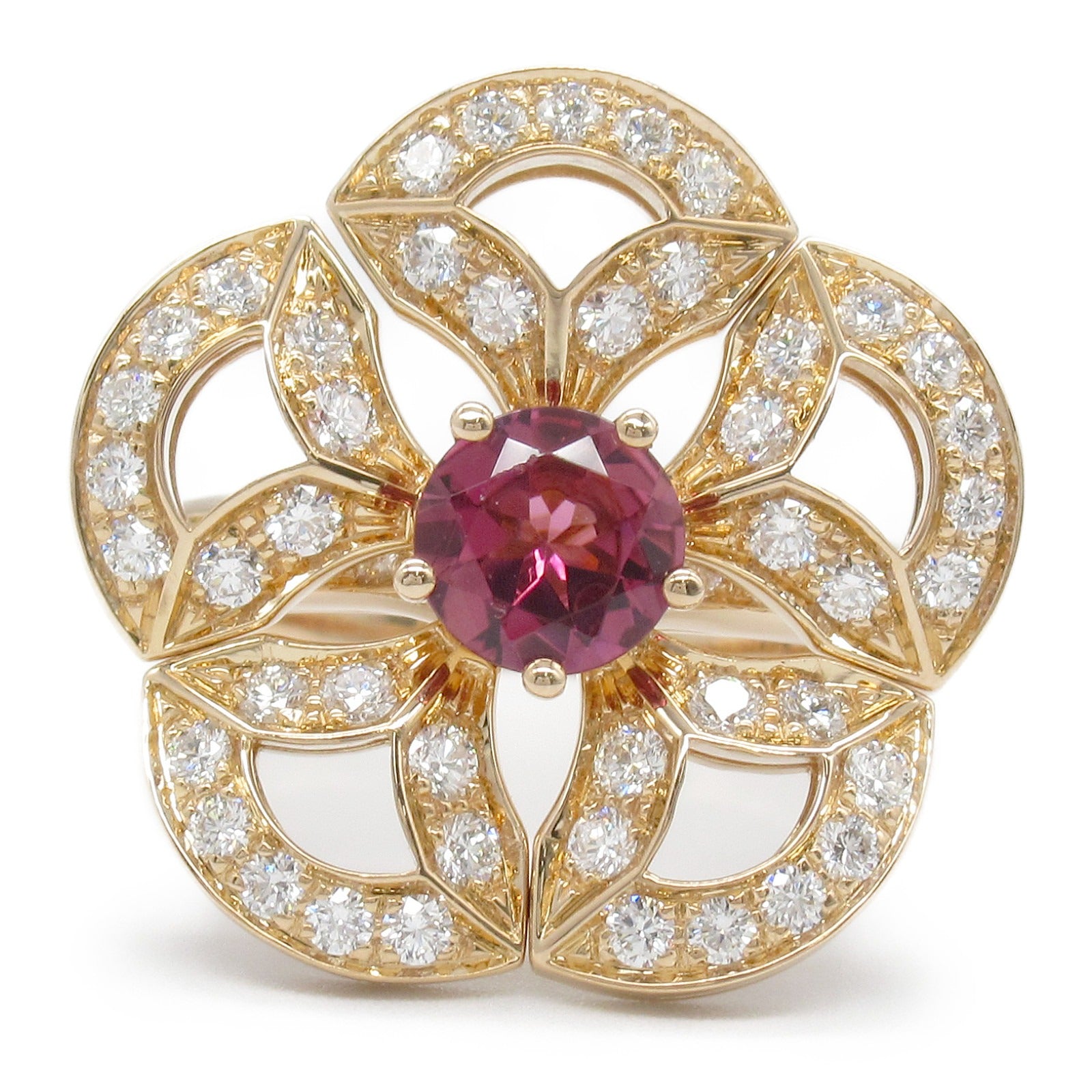 Bvlgari Diva Dream Pink Tourmaline Diamond Ring K18PG