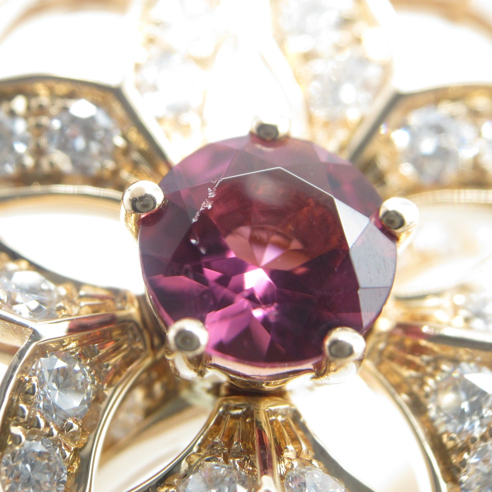 Bvlgari Diva Dream Pink Tourmaline Diamond Ring K18PG